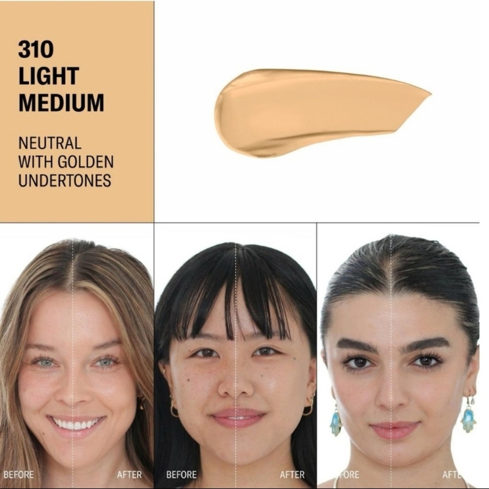 Youthforia 310 light medium golden neutral  skin Tint serum Foundation - Picture 2 of 2